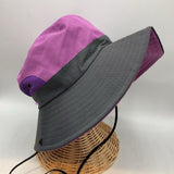 Size OS Youth: Sun Shade Purple Sun Hat w/ Ponytail Hole
