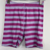 Size 8 (130): Hanna Andersson Purple Striped Organic Cotton 2pc Shorty PJs