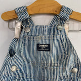 Size 3-6m: OshKosh Blue/White Striped Denim Shortalls