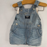 Size 3-6m: OshKosh Blue/White Striped Denim Shortalls