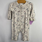 Size 3-6m (60): Hanna Andersson Beige/Colorful Mushrooms Snap Romper