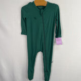 Size 3-6m: Kyte Green Bamboo 1pc Zip PJs