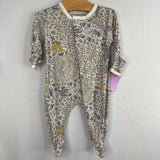 Size NB (5-8lbs): MagneticMe White/Grey/Yellow Jungle Print PJs