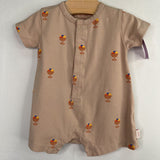 Size 6-12m: Tiny Cottons Brown/Multi Ice Cream Shorty Snap Romper