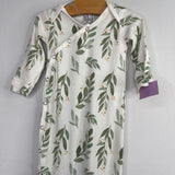 Size NB: Copper Pearl White/Green Leaves Knot Nighty