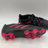 Size 13.5: Adidas Black/Pink Lace-Up Soccer Cleats