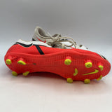 Size 2.5Y: Nike White/Red/Black Lace-Up Soccer Cleats