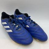 Size 6Y: Adidas Blue/White Lace-Up Soccer Cleats