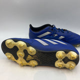 Size 6Y: Adidas Blue/White Lace-Up Soccer Cleats