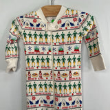 Size 6-12m (70): Hanna Andersson White/Multi Buddy the Elf Print 1pc Holiday PJs