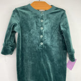 Size 3-6m (60): Hanna Andersson Green Velour Romper