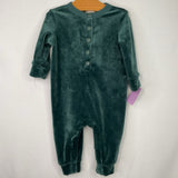 Size 3-6m (60): Hanna Andersson Green Velour Romper