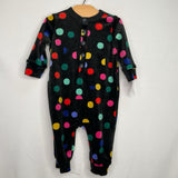 Size 3-6m (60): Hanna Andersson Black/Colorful Dots Velour Romper