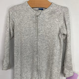 Size 6-9m: Old Navy Grey Ribbed 1pc Zip Footy PJs