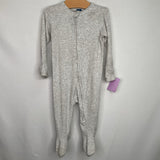 Size 6-9m: Old Navy Grey Ribbed 1pc Zip Footy PJs