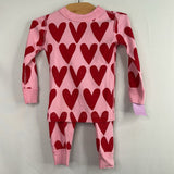 Size 2 (85): Hanna Andersson Pink/Red Heart 2pc PJs