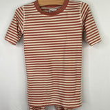 Size 6-7 (120): Hanna Andersson Red/White Striped 2pc PJs