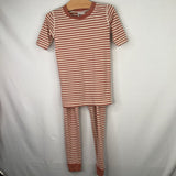 Size 6-7 (120): Hanna Andersson Red/White Striped 2pc PJs