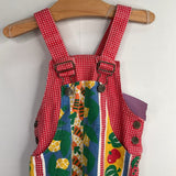 Size 4: Day Sportswear Girls Red/Multi Vegetable Shortalls