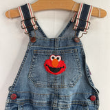 Size 3: OshKosh Mid Wash Elmo Denim Overalls