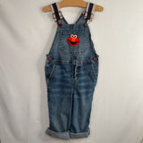 Size 3: OshKosh Mid Wash Elmo Denim Overalls
