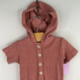 Size 6-12m: Kate Quinn Orange Shorty Romper w/ Hood