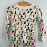 Size 3 (90): Hanna Andersson White Christmas Lights 2pc PJs