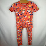 Size 7: Piccolina Orange Construction 2pc PJs