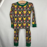 Size 4 (100): Hanna Andersson Brown Pikachu Holiday PJs