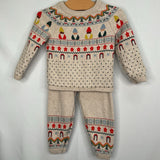 Size 18-24m (80): Hanna Andersson Creme/Colorful Gnome Print Sweater/Pants Set