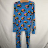 Size 8 (130): Hanna Andersson Blue/Multi Stargazer 2pc PJs