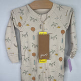 Size 18-24m: Goumi Beige Beach 1pc Long Sleeve Cream Zip-Up Pj NEW