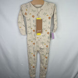 Size 18-24m: Goumi Beige Beach 1pc Long Sleeve Cream Zip-Up Pj NEW