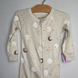 Size 18-24m: Goumi Beige Moons Long Sleeve 1pc Zip-Up Pj NEW