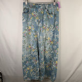 Size 10: Gap Floral Wide Leg Pull-On Jeans
