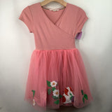 Size 7-8: Mini Boden Pink Guinea Pig Tulle Short Sleeve Dress