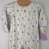 Size 0-3m: Magnetic Me White/Colorful Floral 1pc Footy Pj