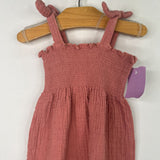 Size 6-12m: Rylee + Cru Pink Tank Romper