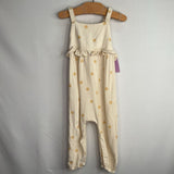 Size 6-12m: Rylee + Cru White/Yellow Polka Dot Tank Romper