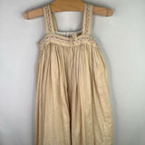 Size 4: Well Dressed Wolf Tan/Floral Embroidered Tank Dress