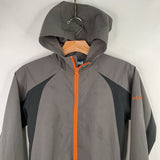 Size 10: Columbia Grey/Black Hooded Light Jacket