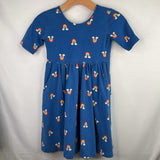 Size 8 (130): Hanna Andersson Blue/Rainbow Short Sleeve Dress