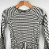 Size 8: Gap Green/white Striped Long Sleeve Dress