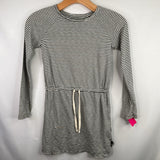 Size 8: Gap Green/white Striped Long Sleeve Dress