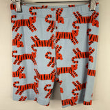 Size 10 (140): Hanna Andersson Blue Orange Tigers 2pc Shorty PJs