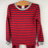 Size 8: Mini Boden Red Blue Striped 2pc PJs