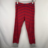 Size 8: Mini Boden Red Blue Striped 2pc PJs