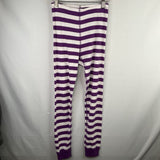 Size 8 (130): Hanna Andersson Purple/White 2pc PJs