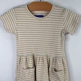 Size 3: Maison Me Orange/Blue Striped Short Sleeve Dress