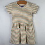 Size 3: Maison Me Orange/Blue Striped Short Sleeve Dress